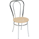 Teknik Bistro Deluxe Chair Solid Wood Seat with Chrome Frame (Each) - 6450 DD