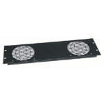 Middle Atlantic Products Fan panel, 2 fan, Anodized