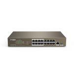IP-COM Networks F1118P-16-150W network switch Unmanaged Fast Ethernet (10/100) Power over Ethernet (PoE) 1U Bronze