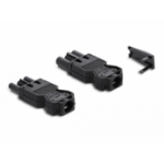 DeLOCK Installation Connector 3-pole, screw terminal, black, 1 set