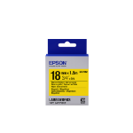 Epson C53S655017/LK-5YB2 DirectLabel-etikettes black on yellow 18mm x 1,5m for Epson LabelWorks 4-18mm/24mm/36mm/6-18mm/6-24mm