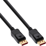 InLine 25pcs. Bulk-Pack DisplayPort 1.4 cable, 8K4K, black/gold, 2m