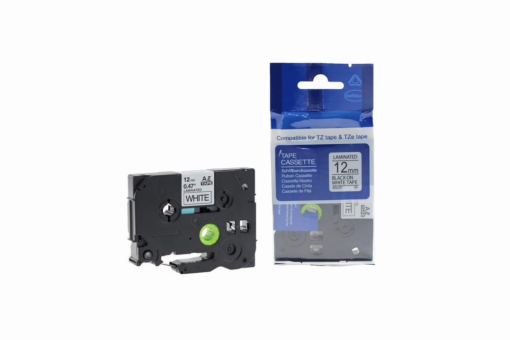 CTS Wholesale Compatible Brother P Touch TZe-231 (YT-231) Labelling Tape Cassette Black on White also for TZ-231