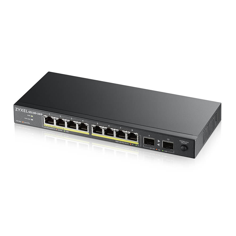 Image of Zyxel GS1100-10HP v2 Unmanaged Gigabit Ethernet (10/100/1000)...