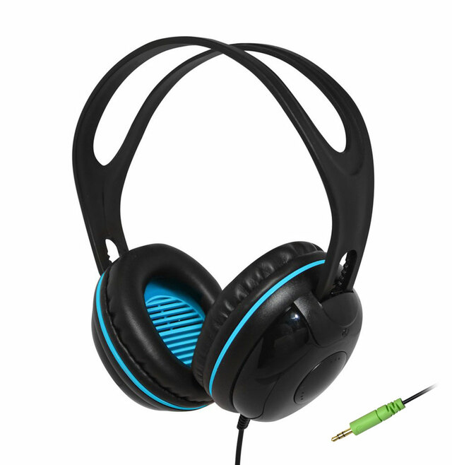 Andrea Communications EDU-375 Headphones Head-band 3.5 mm connector Black, Blue