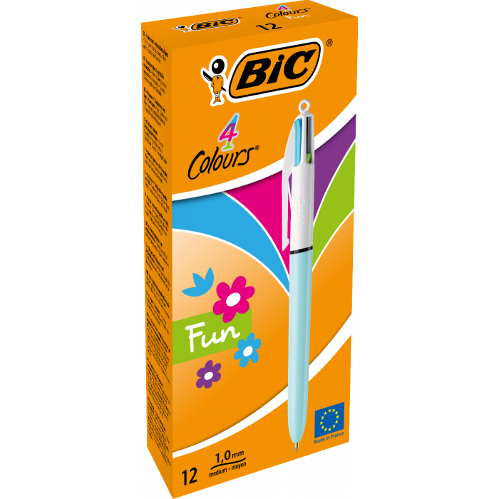 Image of BIC 982870 ballpoint pen Green, Pink, Purple, Turquoise...
