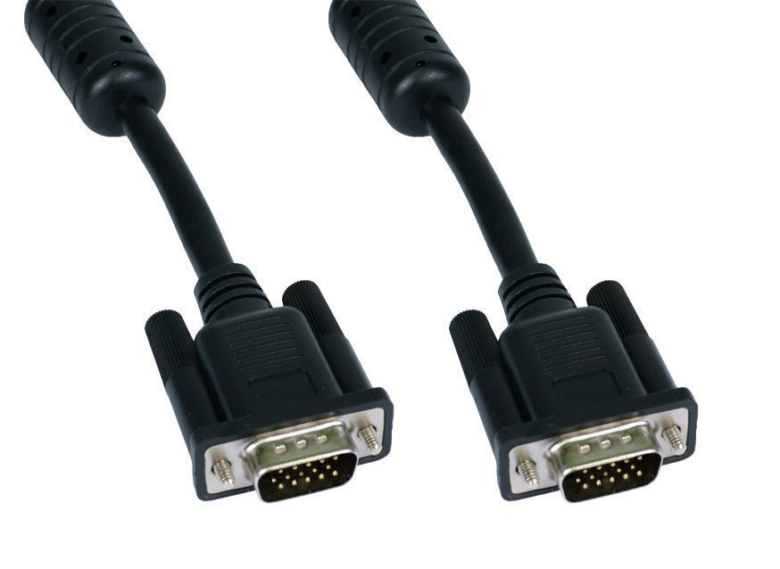 Cables Direct 10m SVGA VGA cable VGA (D-Sub) Black, Chrome