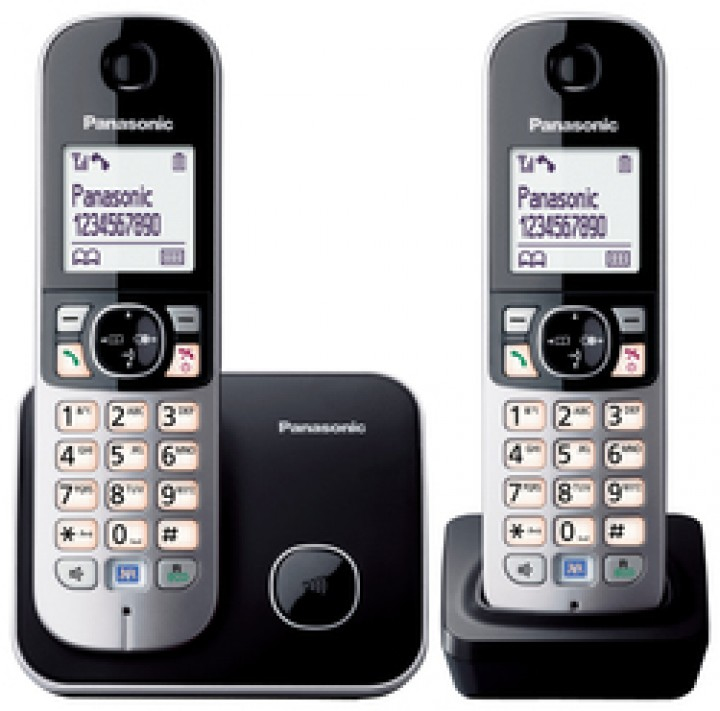 Image of Panasonic KX-TG6812GB telephone DECT telephone Caller ID Black