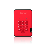 iStorage diskAshur2 256-bit 256GB USB 3.1 secure encrypted solid-state drive - Red IS-DA2-256-SSD-256-R
