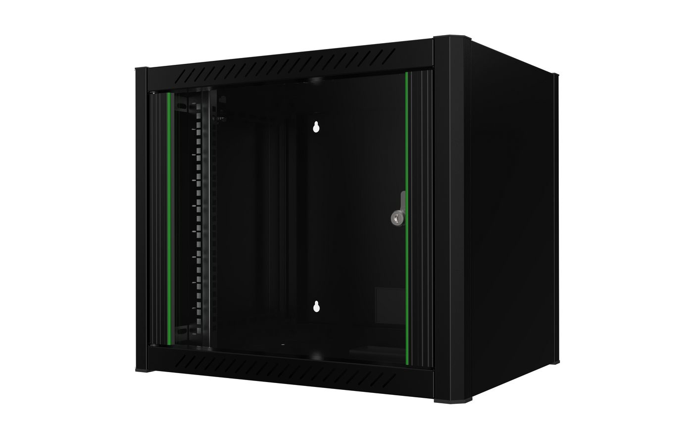 Image of Lanview RWM09U45BL rack cabinet 9U Wall mounted rack Black