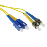 ACT 5 meter LSZH Singlemode 9/125 OS2 glasvezel patchkabel duplex met SC en ST connectoren