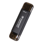 Transcend ESD310C Thunderbolt technology 128 GB USB Type-A / USB Type-C USB 3.2 Gen 2x2 Black