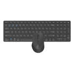 Rapoo 9700M keyboard Mouse included Universal USB + Bluetooth QWERTY Dark Grey