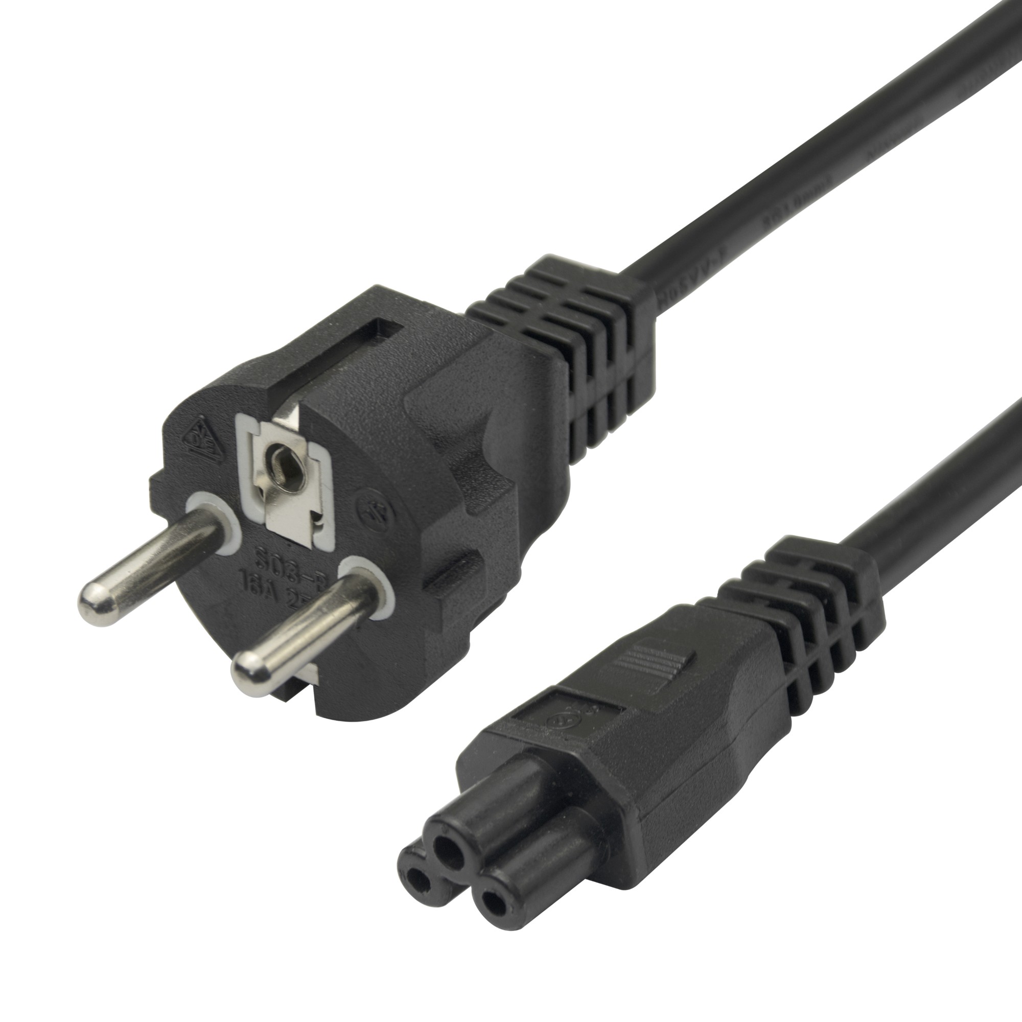 EU Product - Power cable CEE 7/7 - C5, 3m - Black thumbnail