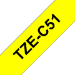 Brother TZE-C51 DirectLabel black on yellow Laminat 24mm x 5m for Brother P-Touch TZ 3.5-24mm/HSE/36mm/6-24mm/6-36mm