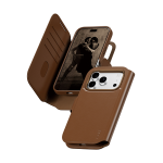 PanzerGlass CARE™ by ® Tango 2-in-1 Wallet Case Brown w. MagSafe iPhone 2026 Pro | 17 Pro mobiele telefoon behuizingen Hoes Transparant