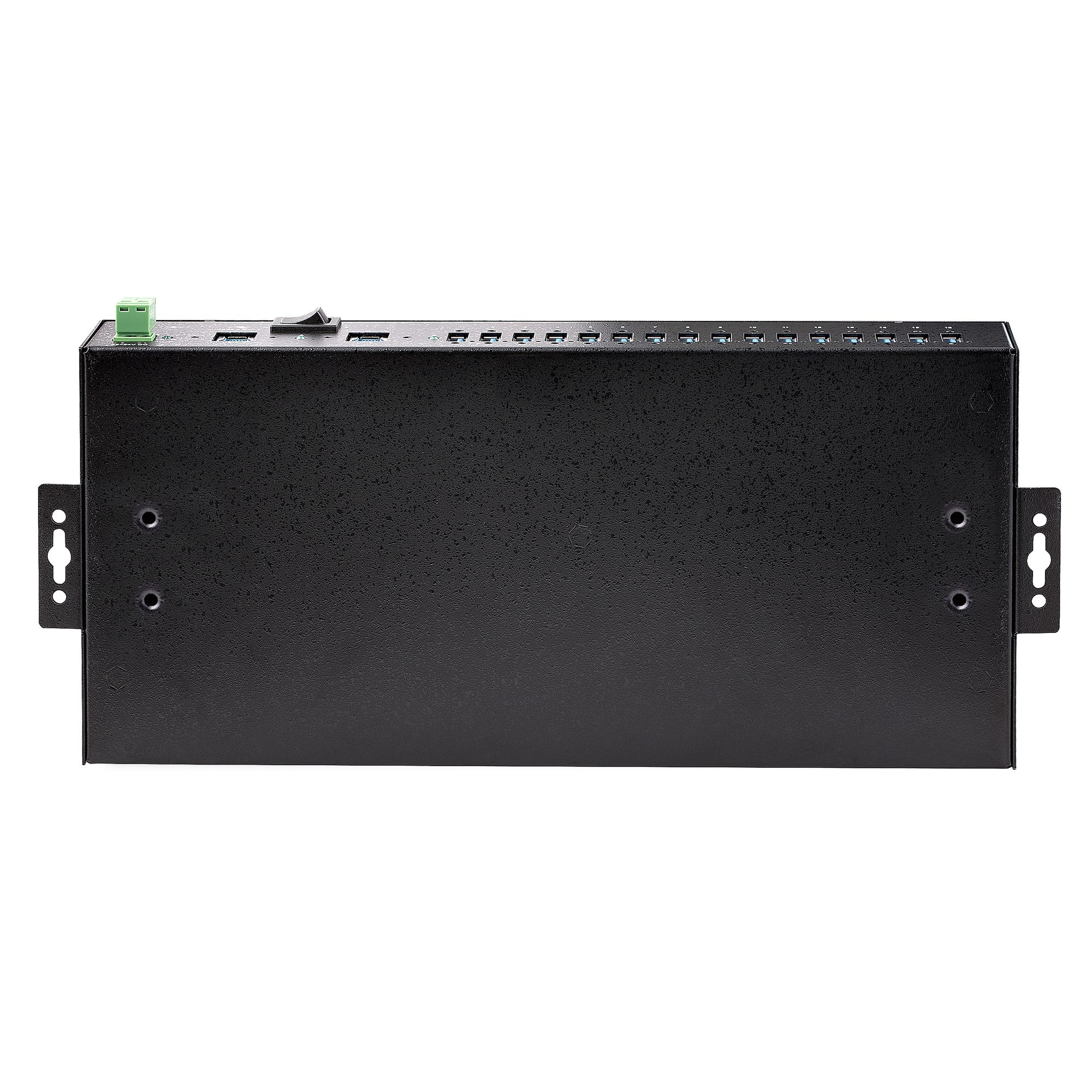 StarTech.com 16-Port Industrial USB 3.0 Hub 5Gbps, Metal, DIN/Surface/Rack Mountable, ESD Protection, Terminal Block Power, up to 120W Shared USB Charging, Dual-Host Hub/Switch