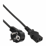 InLine B-16653A power cable Black 2.5 m Power plug type F C13 coupler