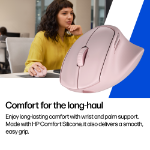 HP Tilt Ergonomic Pink Mouse 720M