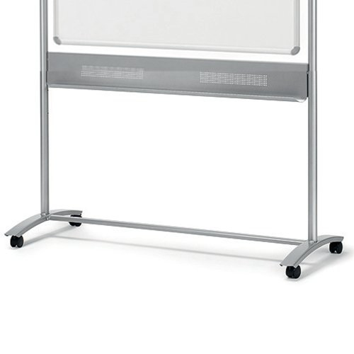 Nobo Mobile Combination Board Magnetic Steel Whiteboard/Grey Felt Noticeboard Horizontal Pivot 1200x900mm