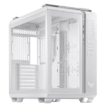 ASUS TUF Gaming GT502 Case w/ Front & Side Glass Window, ATX, Dual Chamber, Modular Design, LED Control Button, USB-C, Carry Handles, White