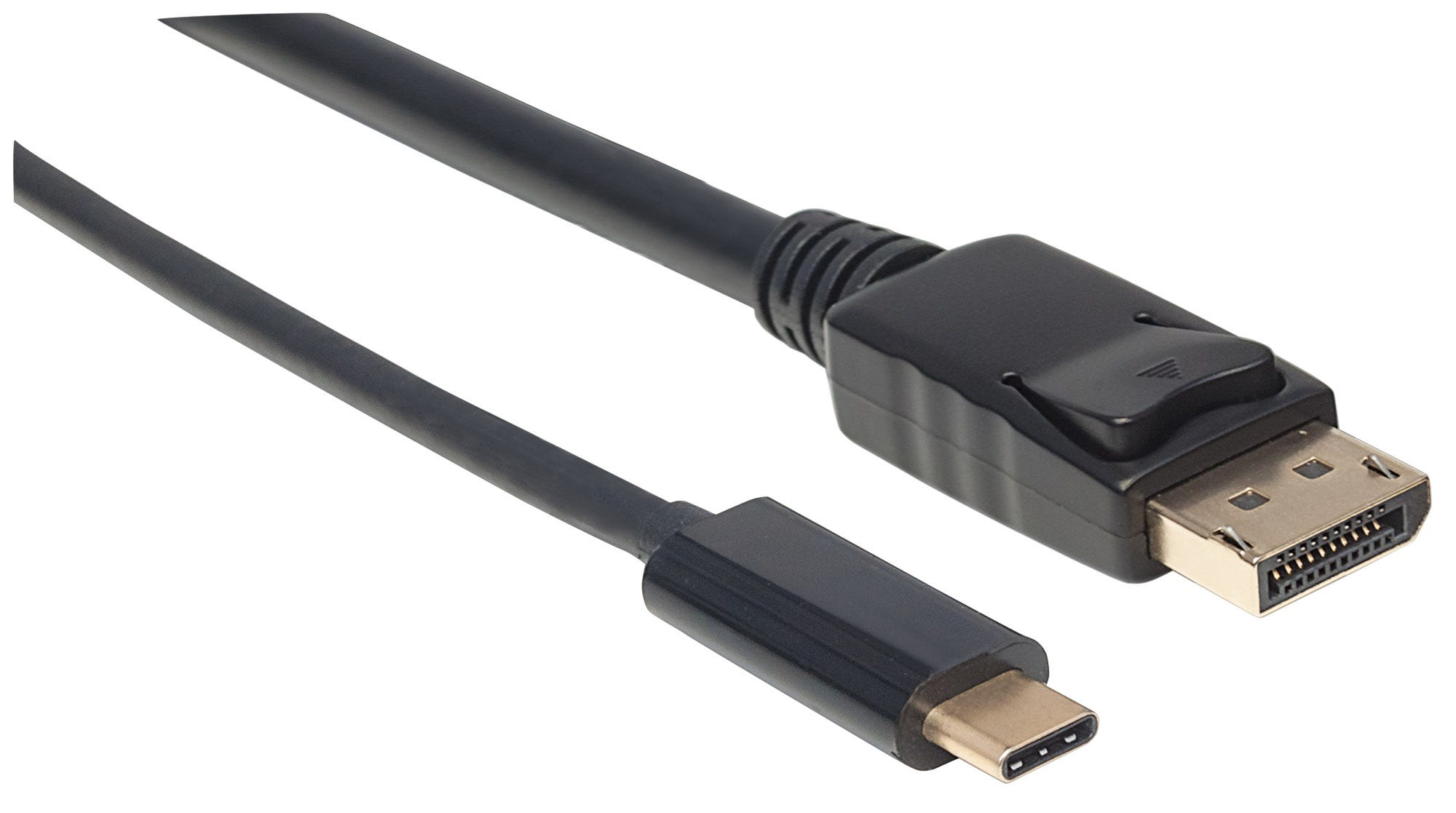 Manhattan USB-C to DisplayPort Cable, 4K@60Hz, 1m, Male to Male, Black, Equivalent to Startech CDP2DP1MBD, Three Year Warranty, Polybag