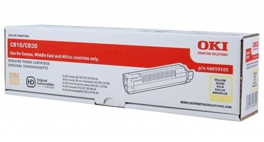 Image of OKI 44059105 Toner yellow, 8K pages ISO/IEC 19798 for OKI C 800