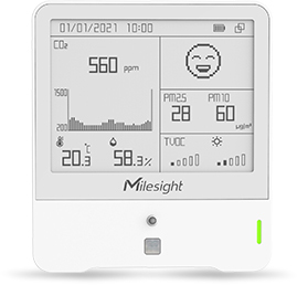 alliot Milesight AM307 Indoor Ambience Monitoring Sensor with 7 Sensors and E-ink Display with provisioning