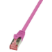 LogiLink Cat.6 S/FTP, 1m networking cable Pink Cat6 S/FTP (S-STP)