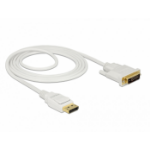 DeLOCK 83814 video cable adapter 2 m DisplayPort DVI White