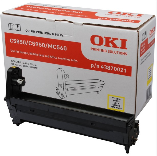 OKI 43870021 Drum kit yellow, 20K pages for OKI C 5850