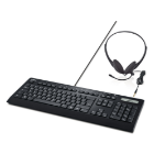 Fujitsu KB950 Phone keyboard Office USB QWERTZ German Black