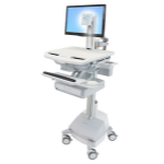 Ergotron StyleView Aluminium, Grey, White Flat panel Multimedia cart