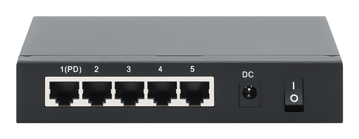 Intellinet 5-Port Gigabit Switch with PoE Passthrough, 4 x PSE PoE ports, 1 x PD PoE port, IEEE 802.3at/af Power-over-Ethernet (PoE+/PoE), IEEE 802.3az Energy Efficient Ethernet, Desktop