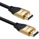 Qoltec 50356 HDMI cable 3 m HDMI Type A (Standard) 3 x HDMI Type A (Standard) Black, Gold