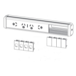 OE Elsafe : Phoenix 65 - 4 x GPO with Desktop Clamp Bracket