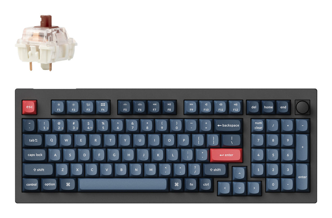Keychron V5 Max keyboard Universal USB + RF Wireless + Bluetooth QWERTY UK English Black, Grey