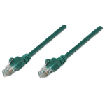 Intellinet Network Patch Cable, Cat6, 1m, Green, CCA, U/UTP, PVC, RJ45, Gold Plated Contacts, Snagless, Booted, Lifetime Warranty, Polybag