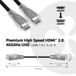 CLUB3D PREMIUM High Speed HDMI™ 2.0 4K60Hz UHD Kabel 1 meter