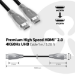 CLUB3D PREMIUM High Speed HDMI™ 2.0 4K60Hz UHD Kabel 1 meter