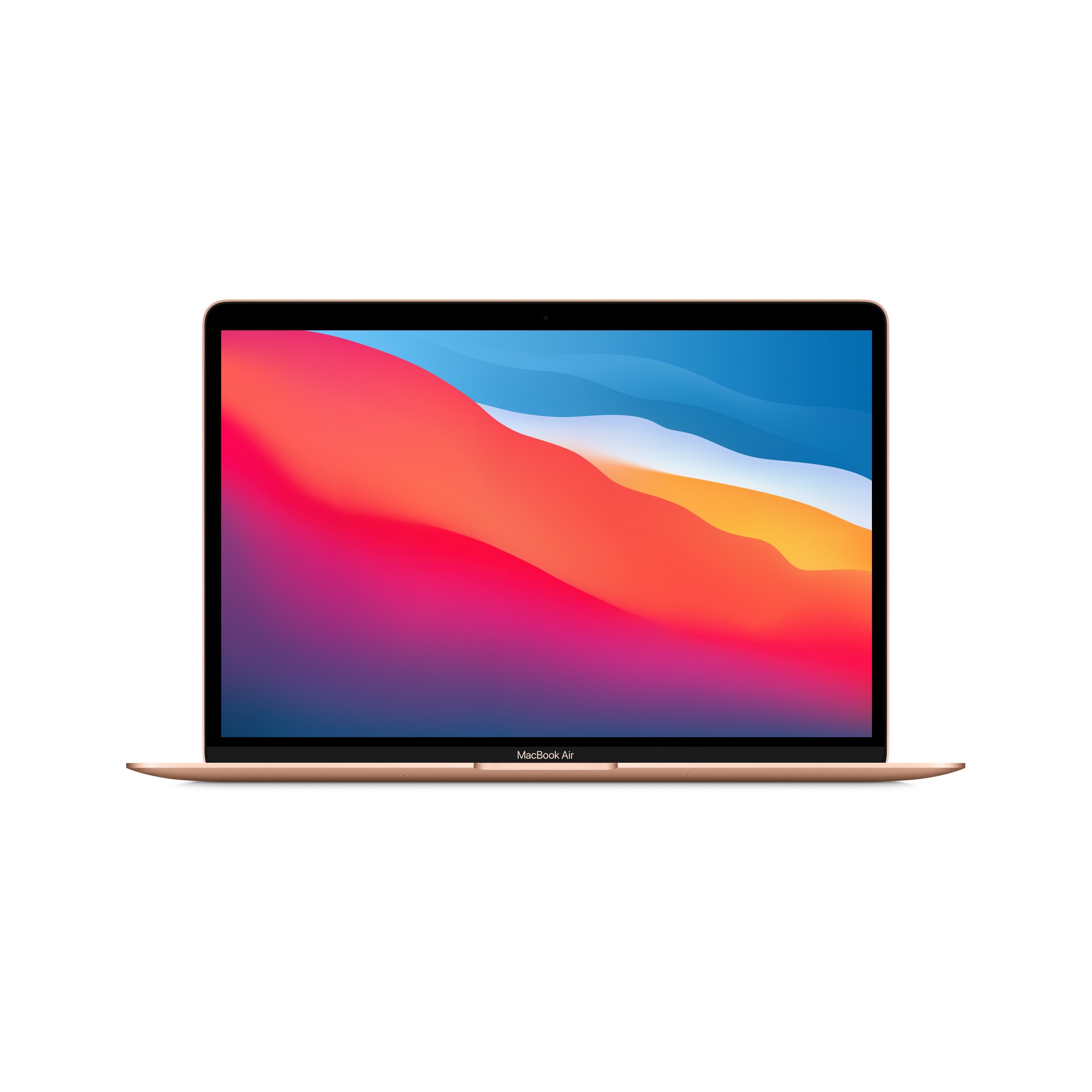 MacBook Air, 13", Gold, Apple M1 chip with 8?core CPU and 7?core GPU, 8GB unified memory, 256GB SSD storage, 16-core Neural Engine, Backlit Magic Keyboard - British UK Power Supply