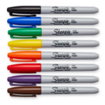 Sharpie 30217PP permanent marker Fibre tip Black, Blue, Brown, Green, Orange, Purple, Red, Yellow 8 pc(s)