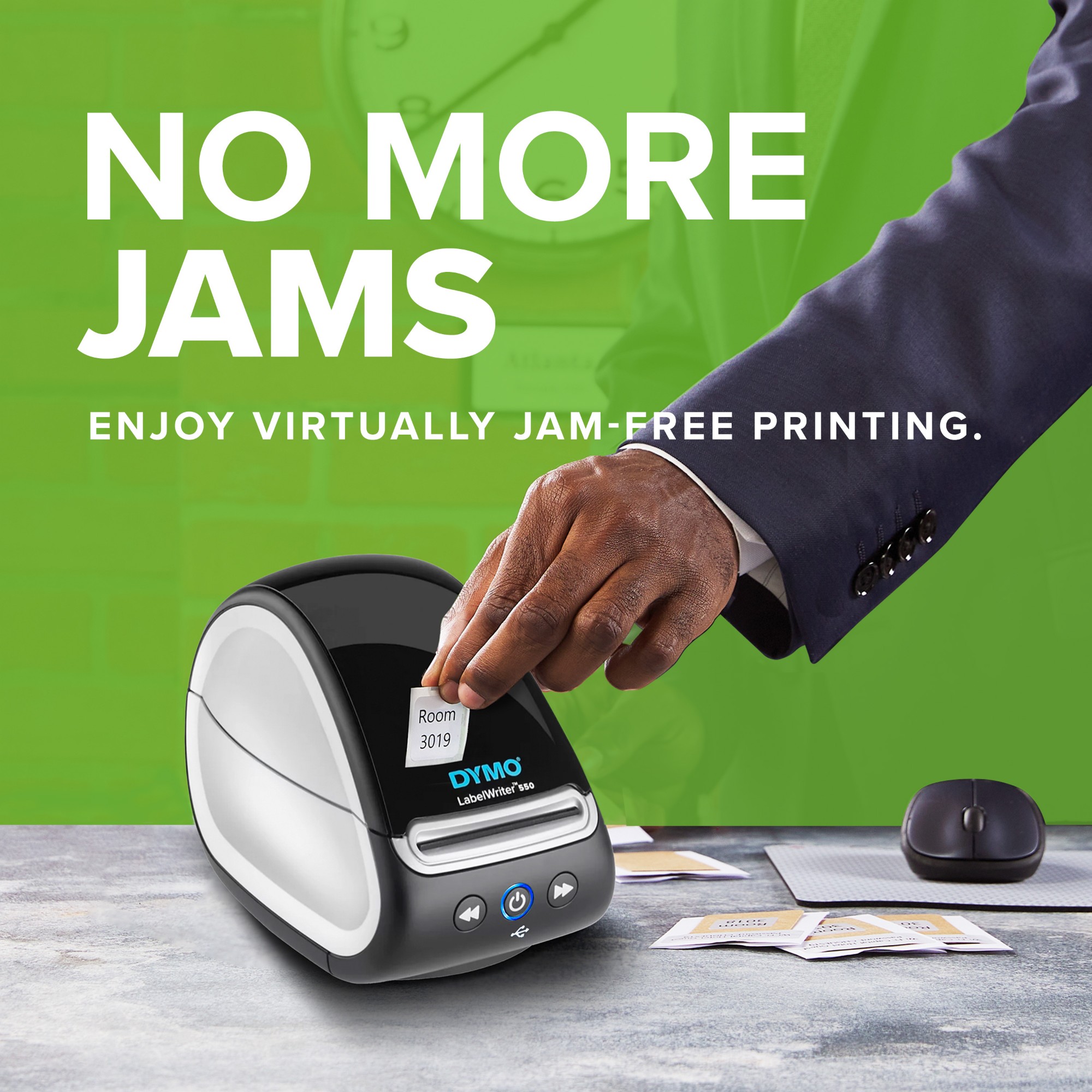 DYMO LabelWriter 550 Label Printer | Label Maker with Direct Thermal Printing | Automatic Label Recognition | Prints Address LabelsShipping LabelsBarcode Labels & More | UK 3 Pin Plug