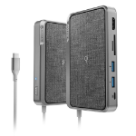 ALOGIC USB-C Dock Wave | ALL-IN-ONE / USB-C Hub with Power Delivery, Power Bank & Wireless Charger - Space Grey ULDWAV-SGR
