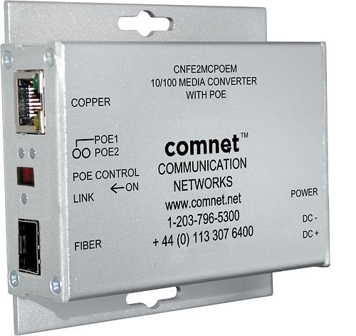 ComNet CNFE2MCPOEM network media converter 100 Mbit/s Silver