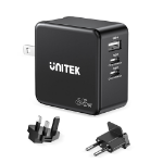 UNITEK P1117B mobile device charger Universal Black AC Fast charging Indoor