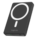 LogiLink Magnetic Power Bank, 10.000 mAh, USB-C, PD 20 W, w/stand, black