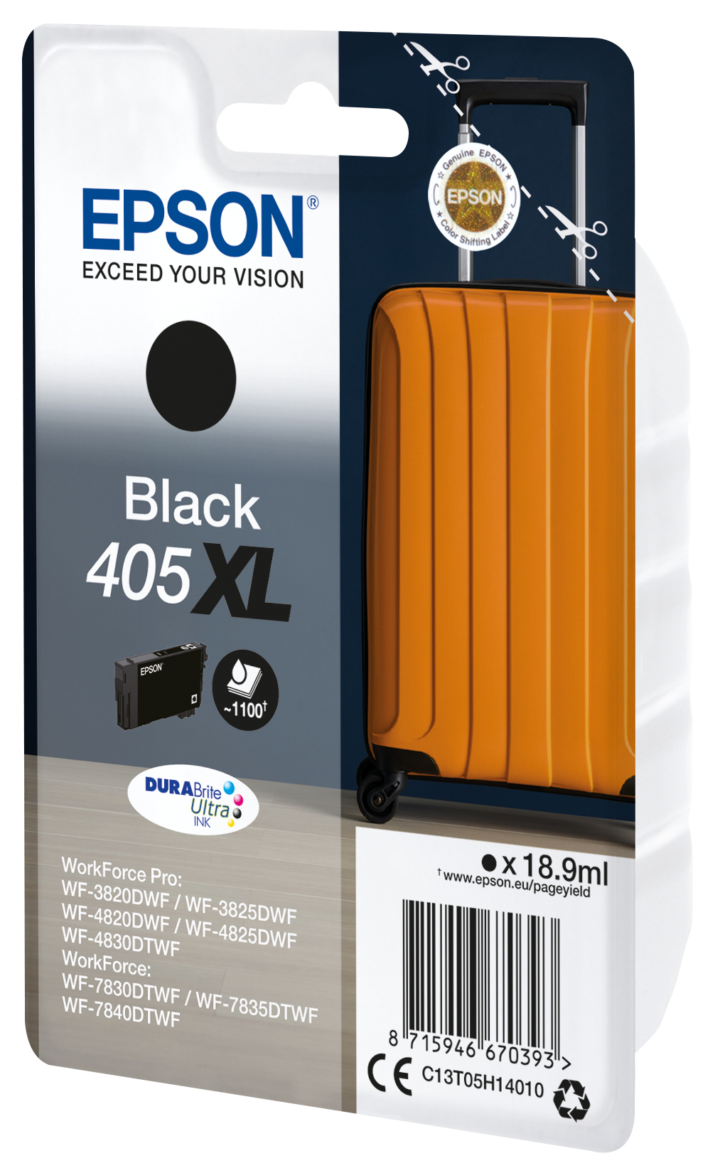 Image of Epson C13T05H14010/405XL Ink cartridge black high-capacity, 1.1K...