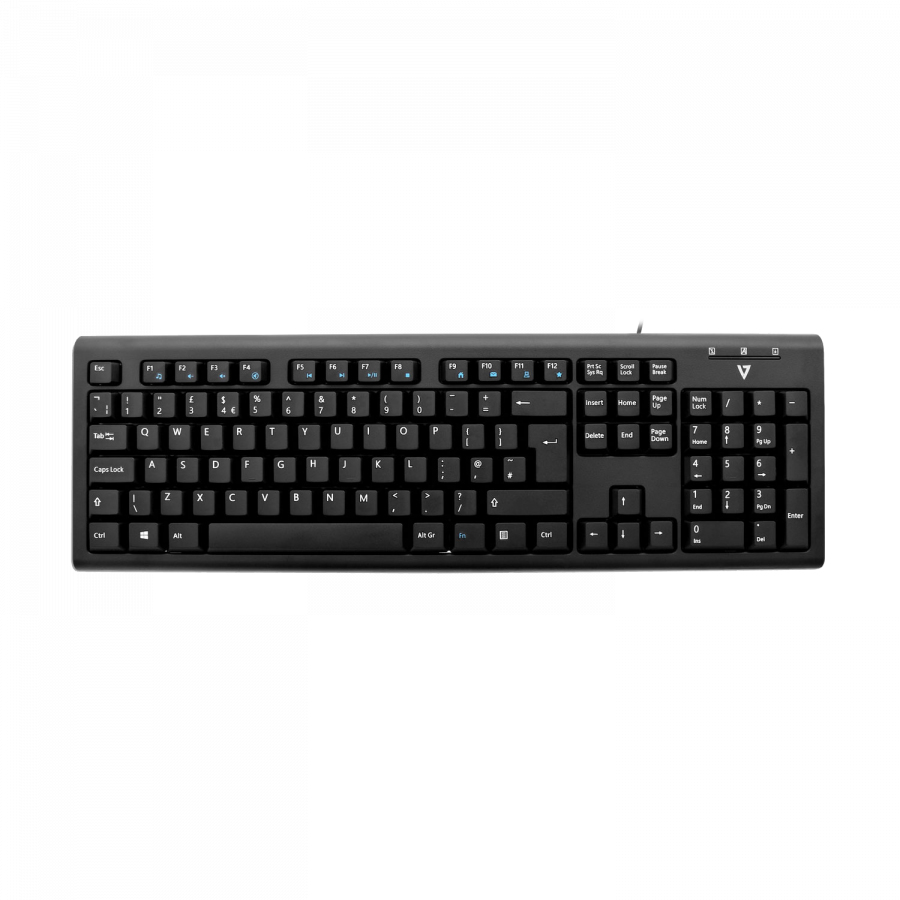 Image of V7 USB/PS2 Wired Keyboard – UK