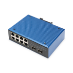 Digitus DN-651147 netwerk-switch Unmanaged Fast Ethernet (10/100) Power over Ethernet (PoE) Zwart, Blauw